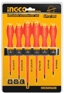 INGCO 6PCS INSULATED SCREWDRIVER SET HKISD0608 thumbnail
