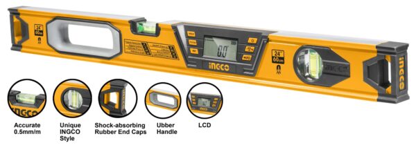 INGCO MAGNETIC DIGITAL LEVEL 60CM HSL08060D