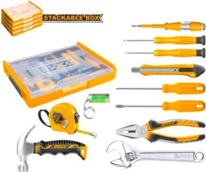 INGCO 11PCS HOUSEHOLD TOOL + PLASTIC BOX HKTV01 SET HKTV01H111 thumbnail