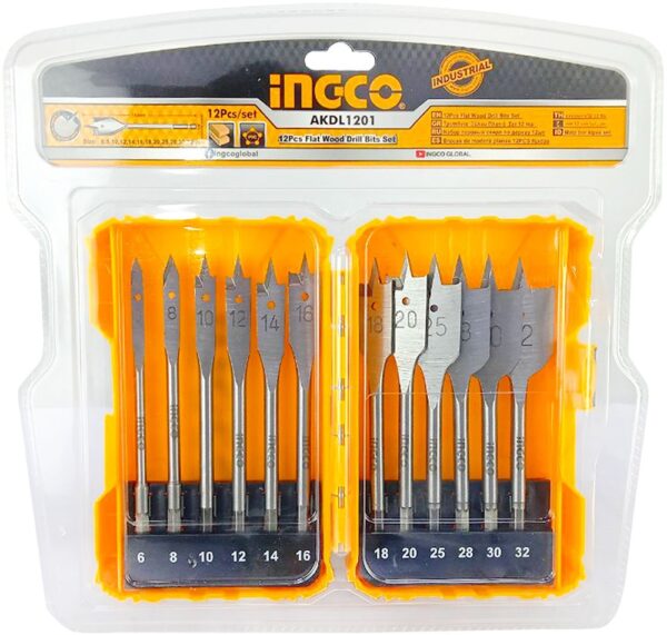 INGCO 12PCS WOOD ZIP BIT SET 6.0-32MM AKDL1201