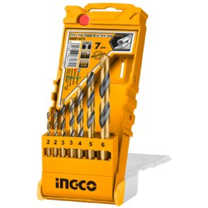 INGCO 7PCS HSS DRILL BIT SET SIZE 2,2,3,3,4,5,6.0MM thumbnail