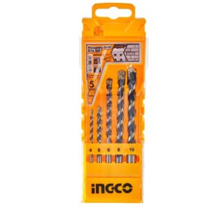 INGCO 5PCS MASONRY DRILL BIT SET 4,5,6,8 & 10MM AKD3051 thumbnail