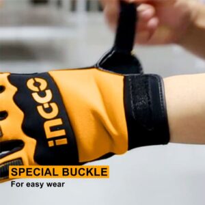 INGCO ABRASION RESISTANT MECHANIC GLOVE HGMG02 [EN388] thumbnail