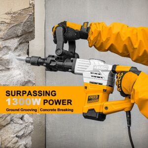 INGCO DEMOLITION BREAKER HEX 17MM CHUCK 20J 1300W PDB13008 thumbnail