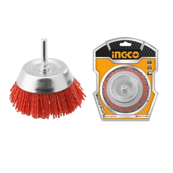 INGCO NYLON WIRE CUP BRUSH 50MM WITH 1/4" SHANK WB30505