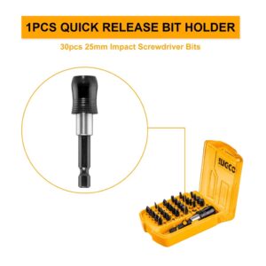 INGCO 30PCS 25MM IMPACT INSERT DRIVER BIT AKSD68303 thumbnail