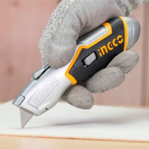 INGCO HD UTILITY KNIFE W/6 SK5 BLADES HUK618 thumbnail