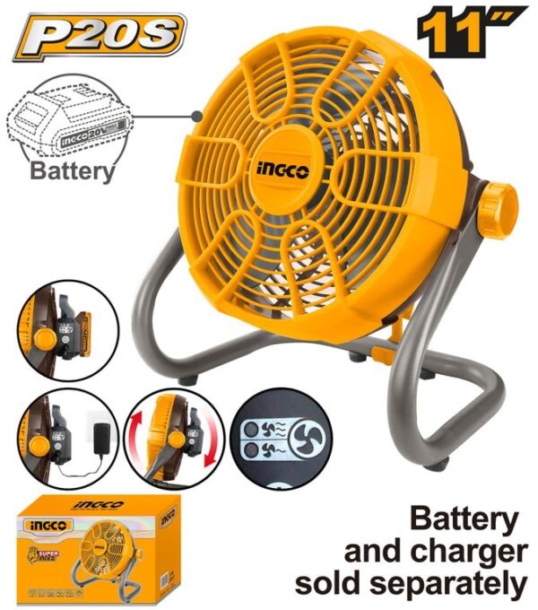 INGCO 20V LI-ION FAN CFALI2002 (BARE UNIT)