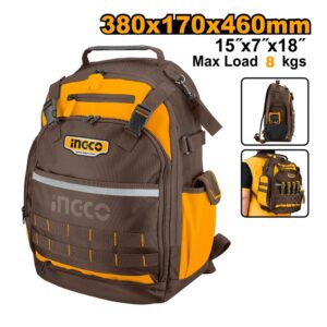 INGCO HD BACKPACK TOOL BAG L38CM* W17CM*H45CM HBP01028 thumbnail