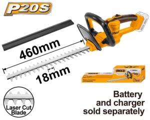 INGCO 20V HEDGE TRIMMER 450MM CHTLI20018 (BARE UNIT) thumbnail