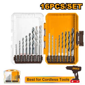 INGCO 16PCS METAL MULTI-FUCTION & WOOD DRILL BIT SET AKDL11606 thumbnail