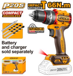INGCO 20V LI-ION BL IMPACT DRILL 66NM CIDLI206681 (BARE UNIT) thumbnail