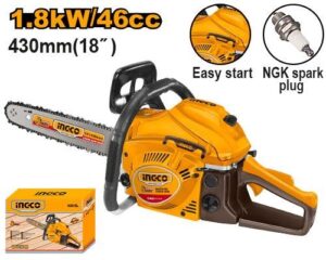 INGCO GASOLINE CHAIN SAW 18" 450MM OUTPUT 1800W GCS5451811 thumbnail