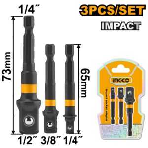 INGCO 3 PCS SOCKET ADAPOR SET 1/4", 3/8" & 1/2" AMN365A01 thumbnail