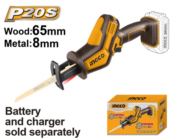 INGCO 20V HANDY REIPRO SAW CRSLI6508 (BARE UNIT)