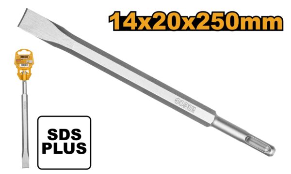 INGCO SDS PLUS FLAT CHISEL 20X250MM DBC0122501