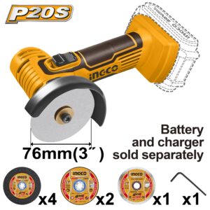 INGCO 20V LI-ION MINI CUT-OFF TOOL 76MM CAGLI7601 (BARE UNIT) thumbnail