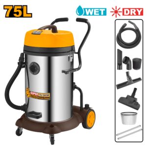 INGCO WET & DRY VACUUM CLEANER TWIN MOTOR 2400W 75L TANK VC24751 thumbnail