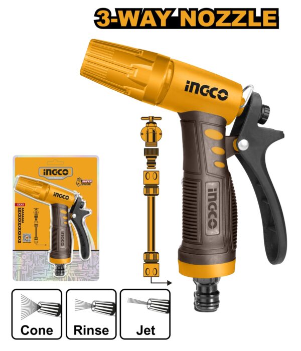 INGCO PLASTIC 3 WAYS SPRAY NOZZLE