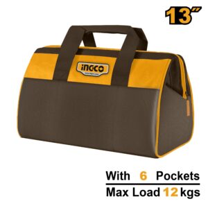 INGCO 13 INCH TOOL BAG WITH 6 POCKETS HTBG281328 thumbnail