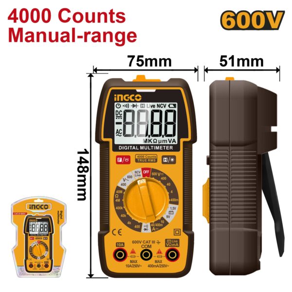 INGCO DIGITAL MULTIMETER DM36002