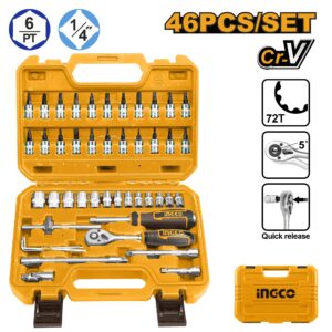 INGCO 46PCS 1/4" DR. SOCKET SET HKTS14462 thumbnail
