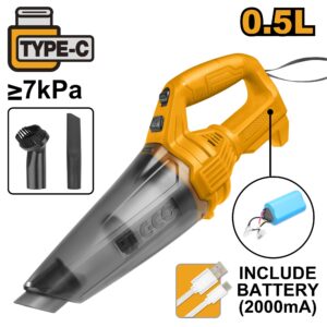 INGCO 12V CORDLESS VACUUM CLEANER BUILT-IN BATTERY (/W USB CHARGER) CVLI2026 thumbnail