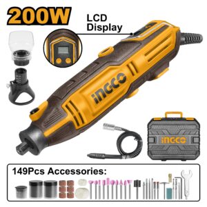 INGCO MINI DIE GRINDER WITH 149 ACCESSORIES 1/8" COLLET MG2008 thumbnail