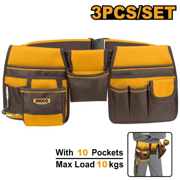 INGCO 10 POCKETS TOOL POUCH WITH ADJ. WAIST BELT HTBP020328