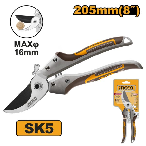INGCO HIGH QUALITY PRUNING SHEAR 8" 205MM