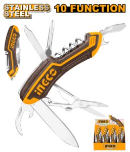 INGCO MULTI FUNCTION POCKET FOLDING KNIFE (10 FUNCTIONS) HMFK8108 thumbnail