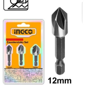 INGCO 3PCS HSS COUNTERSUNK BIT SET 12, 16 & 19MM DBCS0031 thumbnail