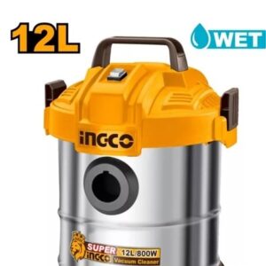 INGCO WET & DRY VACUUM CLEANER 800W 12L TANK VC14122 thumbnail