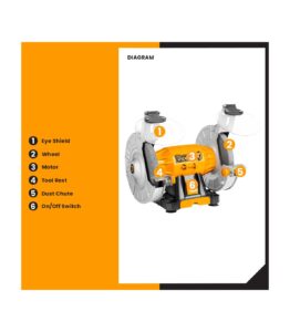 INGCO BENCH GRINDER 6" 150W BG61502 thumbnail