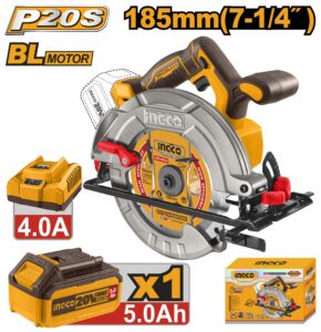 INGCO 20V BRUSHLESS CIRCULAR SAW 185MM 1X5.0AH + CHARGER CSLI18513 thumbnail