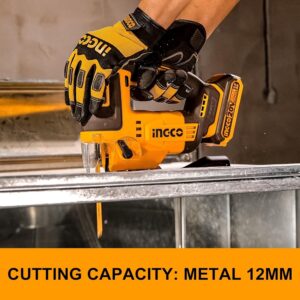 INGCO 20V LI-ION JIGSAW CUT WOOD 110MM, METAL12MM+5 BLADES CJSLI1008 (BARE UNIT) thumbnail