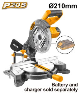 INGCO 20V LI-ION MITRE SAW, 8-1/4" 210MM 25.4MM BORE CMS2001 (BARE UNIT) thumbnail