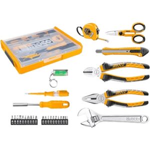 INGCO 11PCS HOUSEHOLD TOOL + PLASTIC BOX HKTV01 SET HKTV01H111 thumbnail