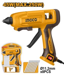 INGCO ELECTRIC GLUE GUN 45W-MAX250W WITH 8PCS150MM GLUE STICK GG408 thumbnail