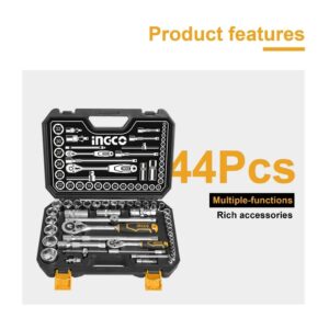 INGCO 44PCS 1/4DR+1/2DR SOCKET SET HKTS42441 thumbnail