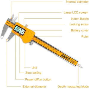 INGCO IP54 DIGITAL CALIPER 0-200MM 0.01MM HDCD28200 thumbnail