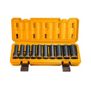 INGCO 10PCS 1/2" DR. CR-MO DEEP MPACT SOCKET SET 10-24MM HKISSD12102L thumbnail