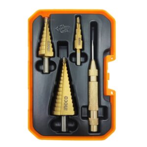 INGCO 3PC HSS STEP DRILL SET 4-12, 4-22,4-32MM+AUTO CENTER PUNCH AKSDS2041 thumbnail