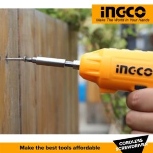 INGCO 4V LI-ION CORDLESS SCREWDRIVER WITH 9 BITS SET (NO USB CHARGER) CSDLI0458 thumbnail
