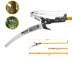 INGCO EXTENDABLE PRUNING CUTTER & POLE SAW MAX. HEIGHT 2.80M HEPS25281 thumbnail
