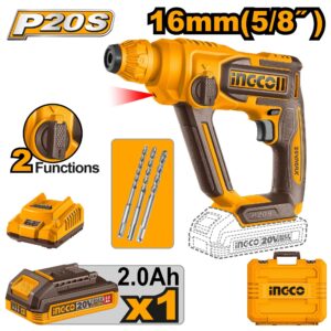 INGCO 20V LI-ION ROTARY HAMMER 16MMØ 1X2.0+CHARGER & CASE CRHLI201681 thumbnail