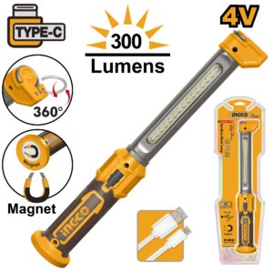 INGCO 4V RECHARGEABLE LED WORK LAMP 150~300 LUMENS (NO USB CHARGER) HWLI043006 thumbnail