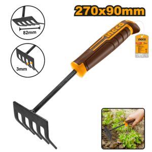 INGCO GARDEN FIVE TINE RAKE HFTR1008 thumbnail