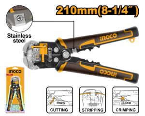 INGCO SELF ADJUST WIRE STRIPPER, CUTTING, CRIMPING HWSP102418 thumbnail