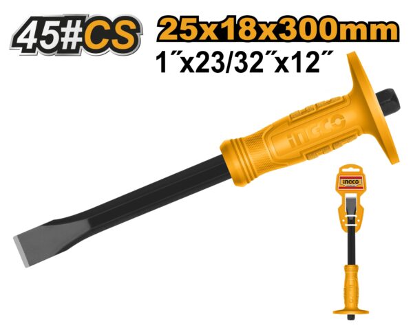 INGCO COLD CHISEL WITH GUARD 25 X 300MM HCCL082412